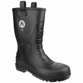 Winter Style Heavy Duty Boots Amblers Safety FS90 PVC Black Wellington Boots
