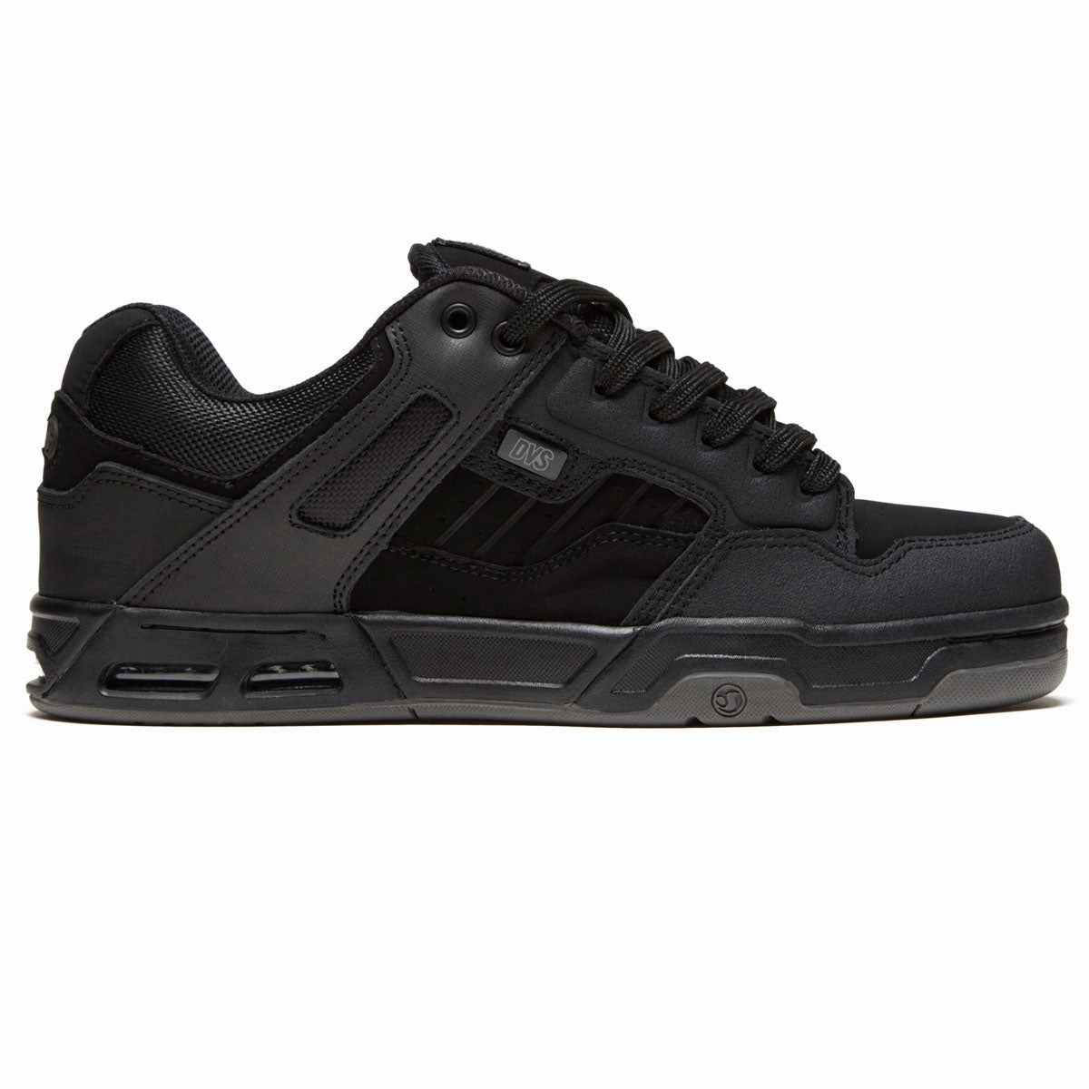 Shock Absorb DVS Enduro Heir Shoes - Black/Black Leather