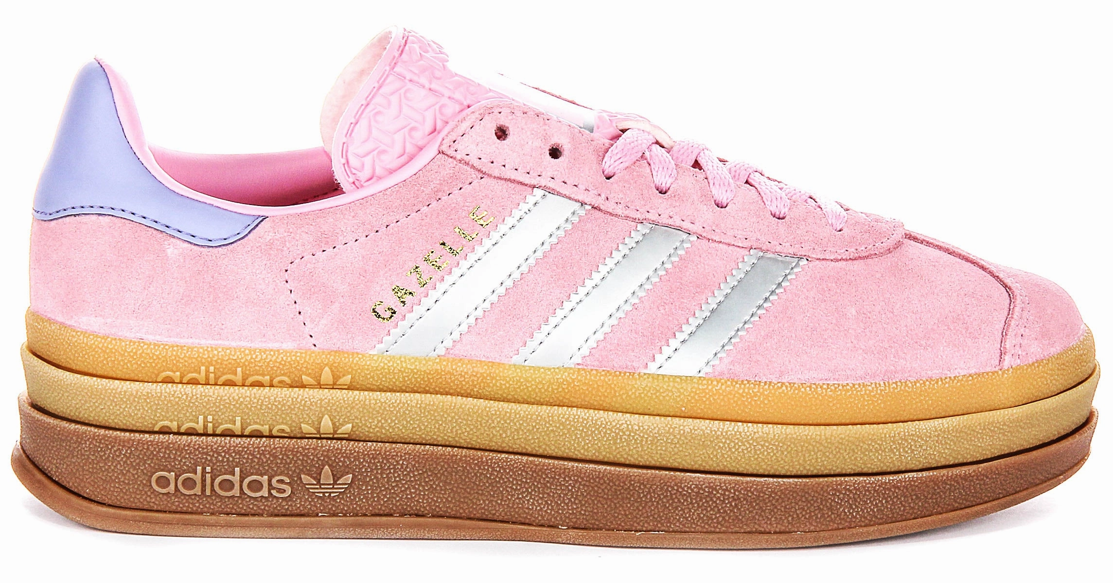 Wide Toe Area Option Mechanism Adidas Gazelle Bold J In Pink Purple For Youth