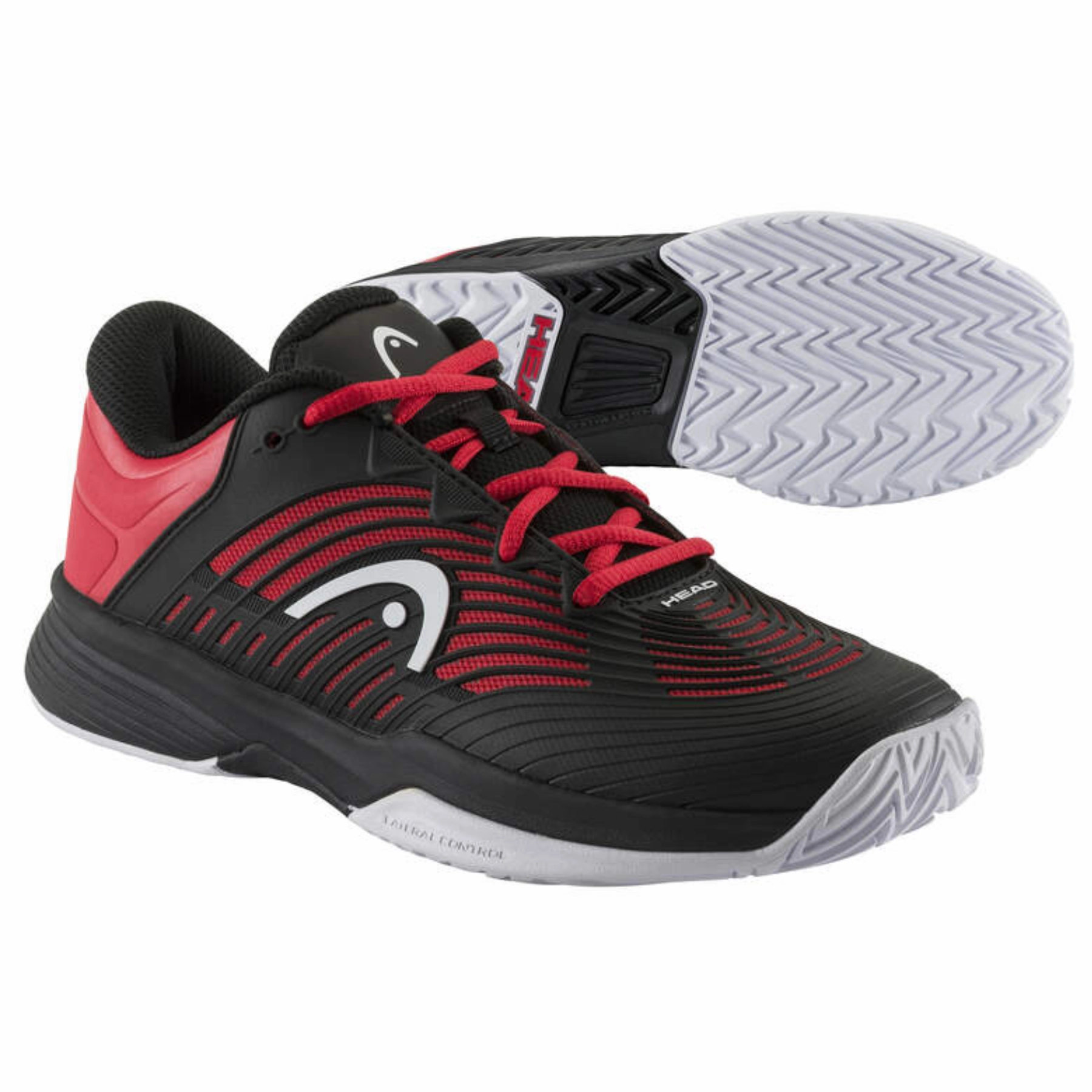Wide Toe Shoes Head Revolt Pro 4.5 Junior Tennis Shoes - Black/Red