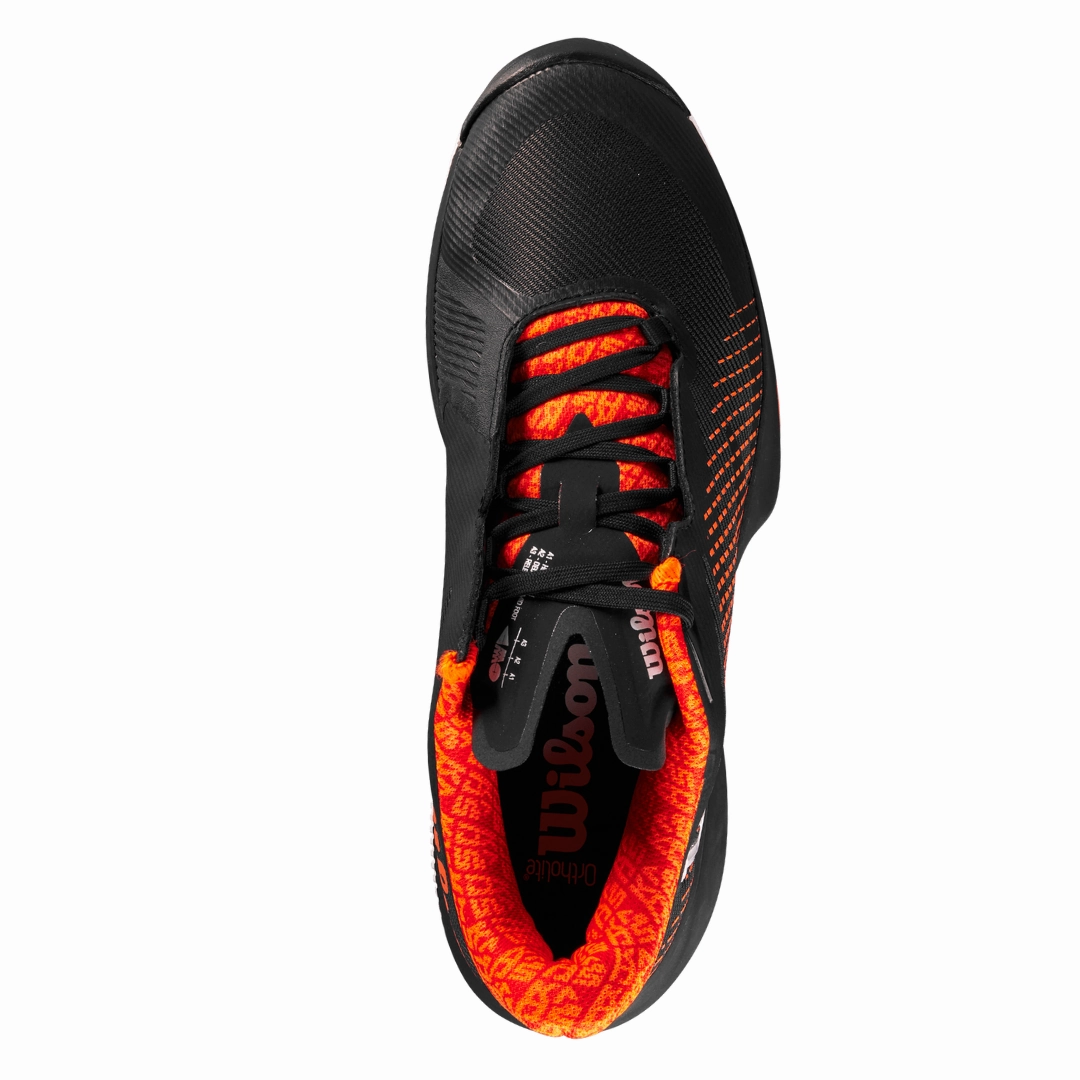 Wilson 2023 Kaos Swift 1.5 Men's Tennis Shoes - Black/Phantom/Shocking Orange Tread Control