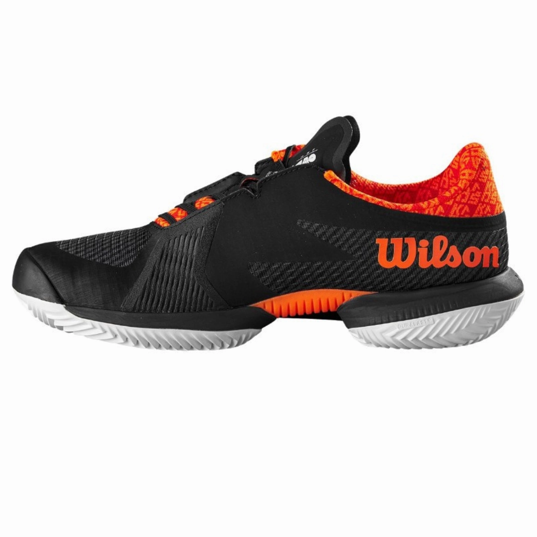 Wilson 2023 Kaos Swift 1.5 Men's Tennis Shoes - Black/Phantom/Shocking Orange Tread Control