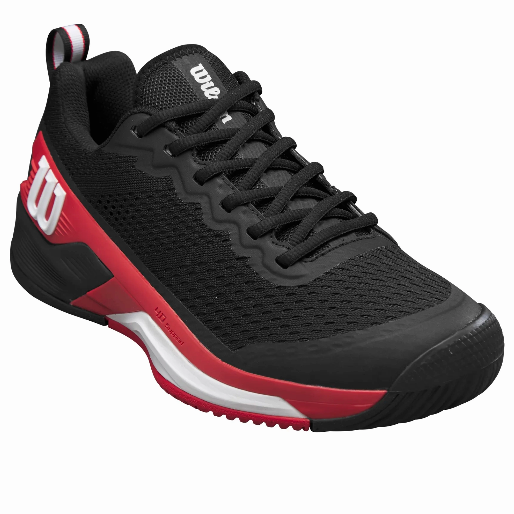Wilson RUSH PRO 4.5 Mens Tennis Shoes - Black/Red/White All terrain