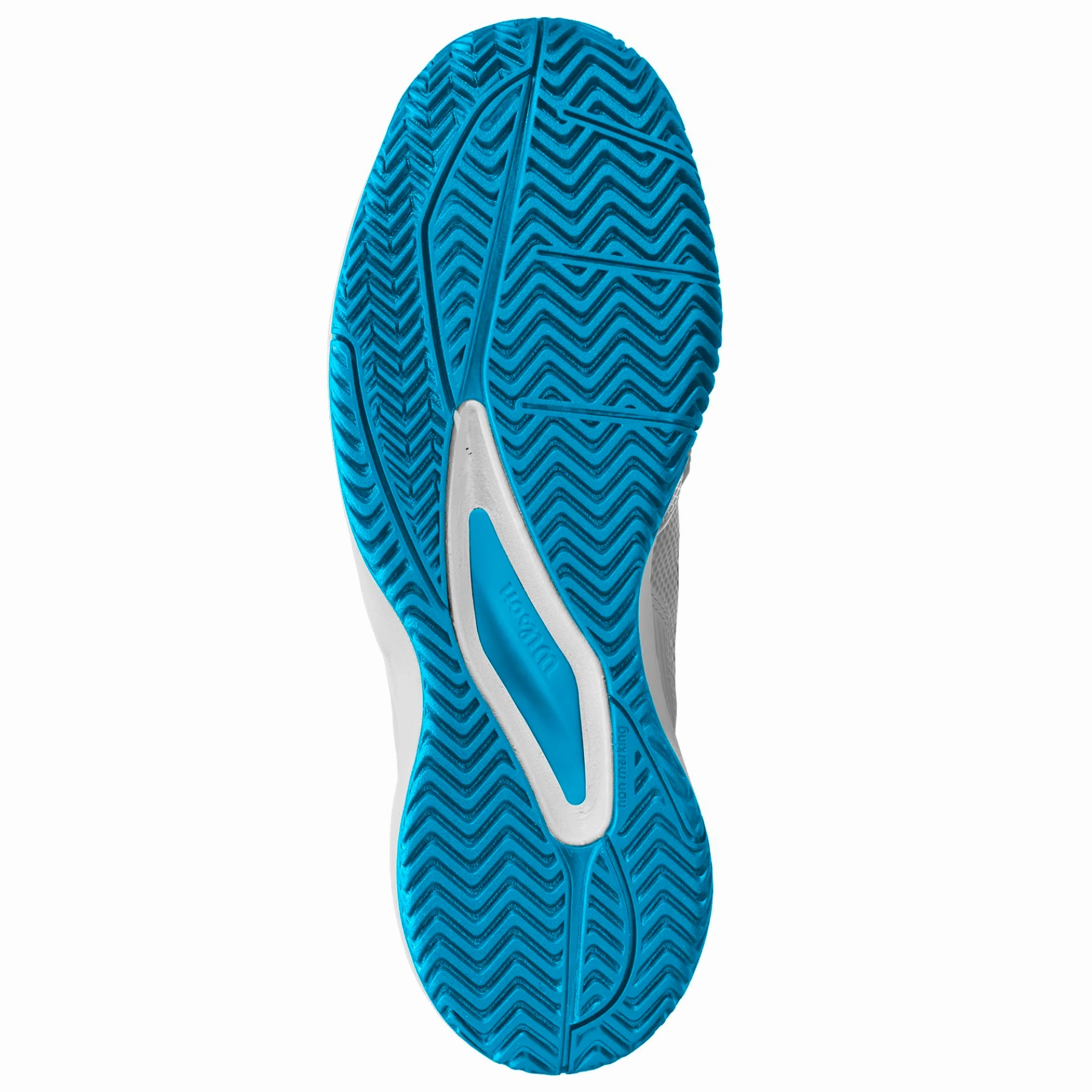 Wilson RUSH PRO ACE OZ Tennis Shoes - White/White/ Atomic Blue Seamless construction