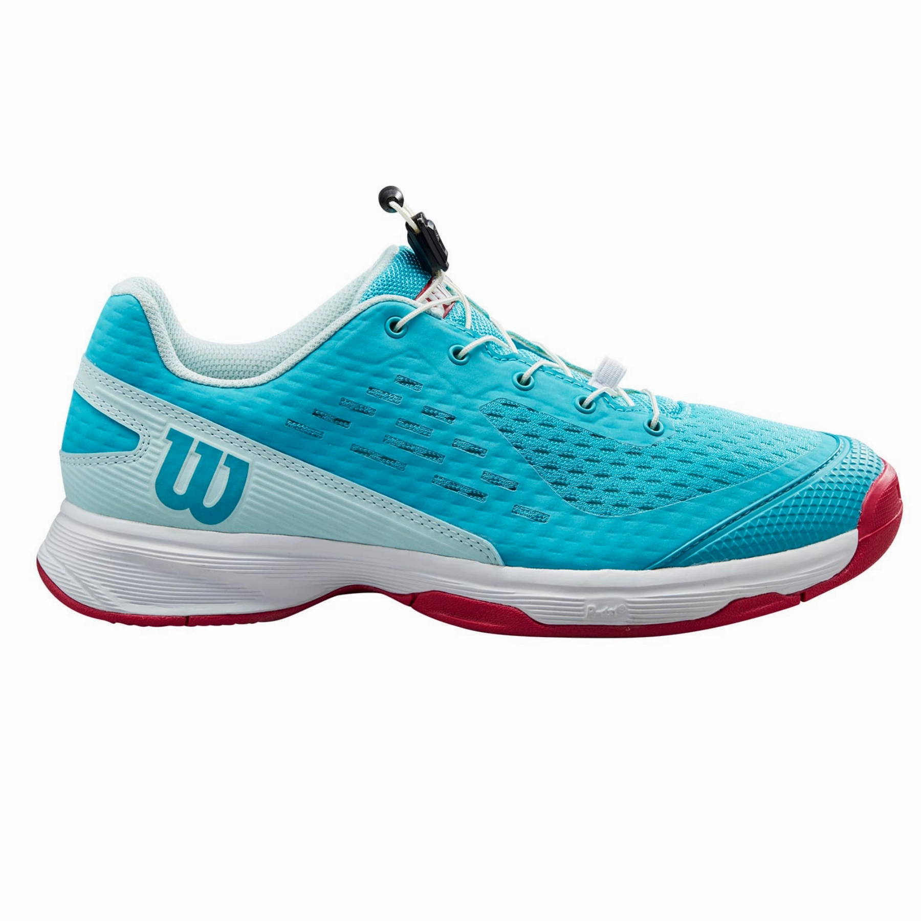 Wilson Rush Pro JR 4.0 QL Tennis Shoes - Scuba Blue/ White/ Love Potion Ankle hug