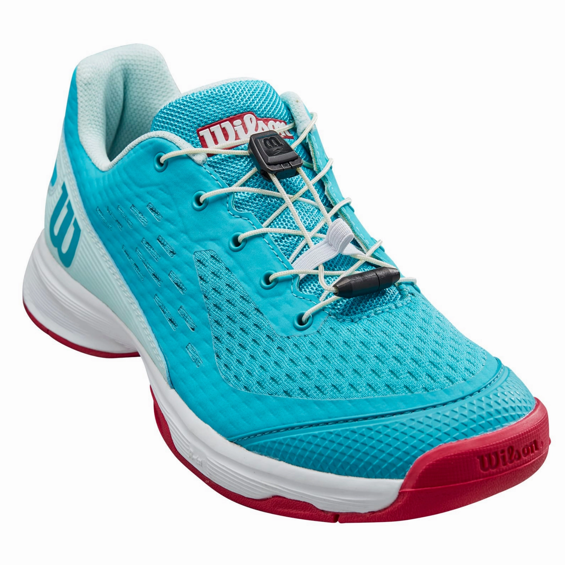 Wilson Rush Pro JR 4.0 QL Tennis Shoes - Scuba Blue/ White/ Love Potion Ankle hug