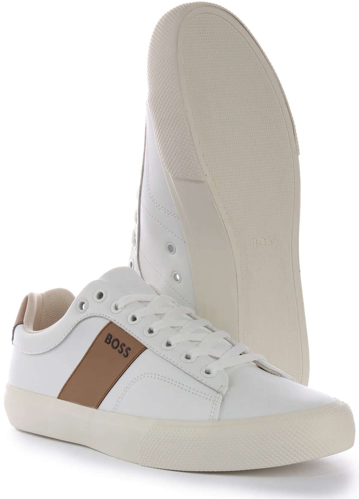 windproof Boss Aiden Tennis In White Brown For Men