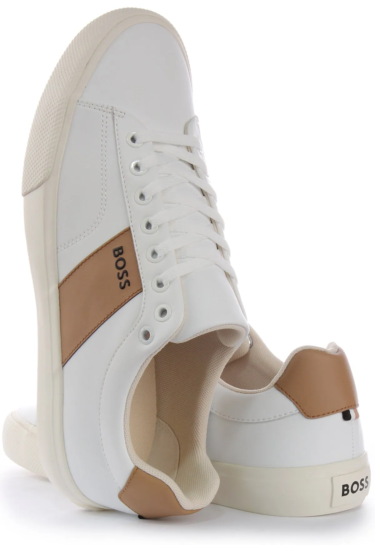 windproof Boss Aiden Tennis In White Brown For Men