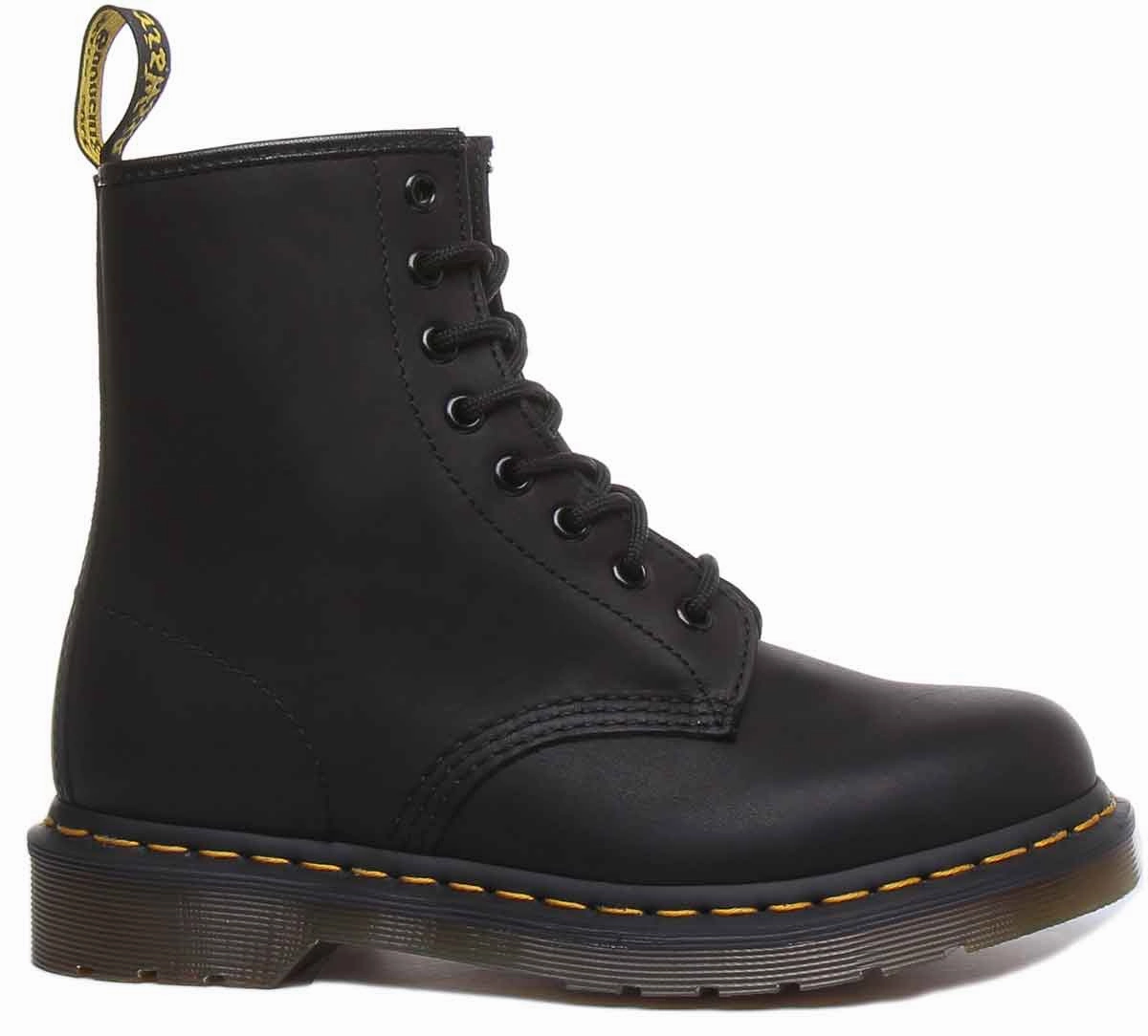 Wingtip Pattern Dr Martens 1460 Greasy In Black
