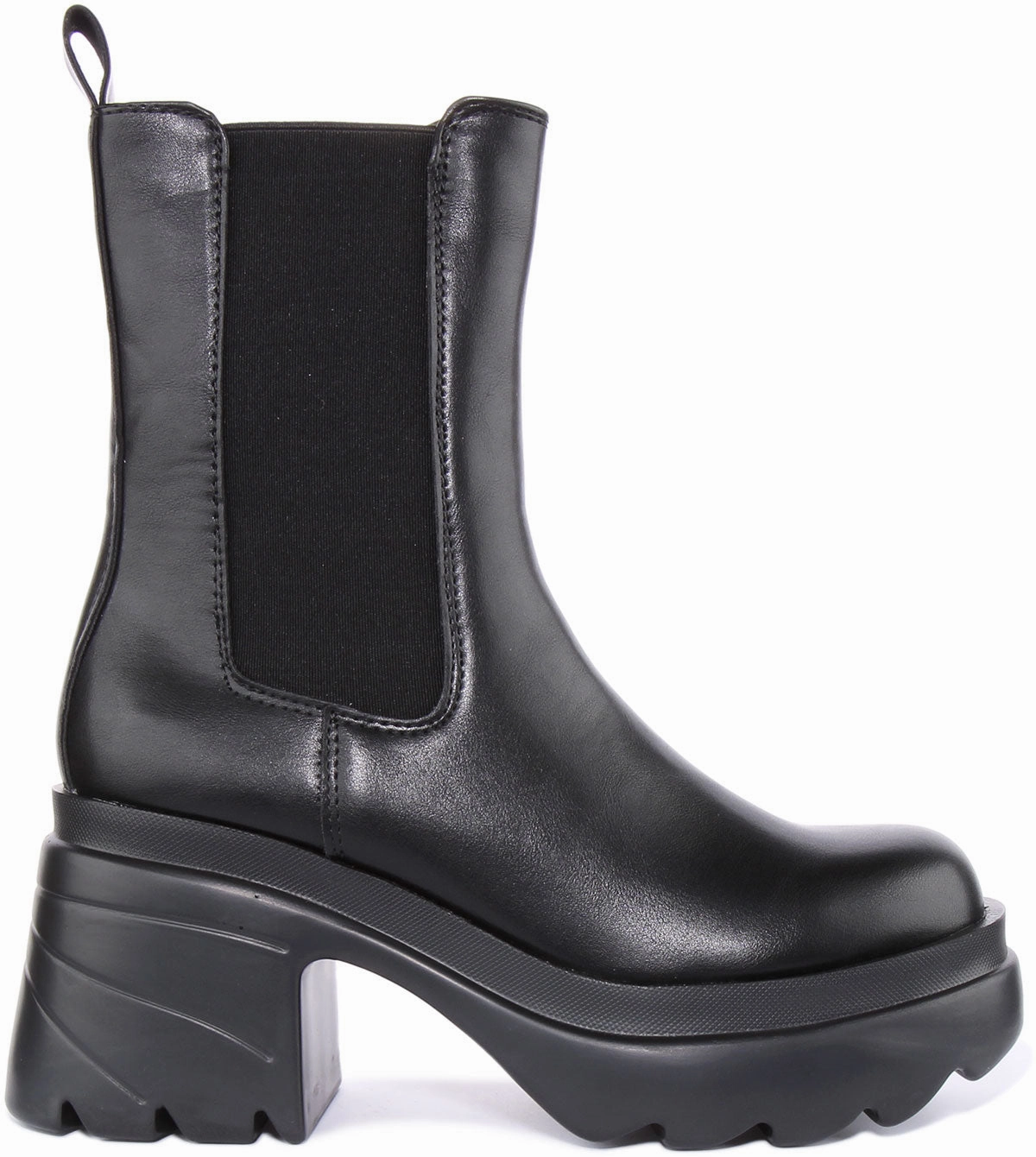 Womens Chunky Sole Chelsea Boot In Black Trail Foot Protection Gear