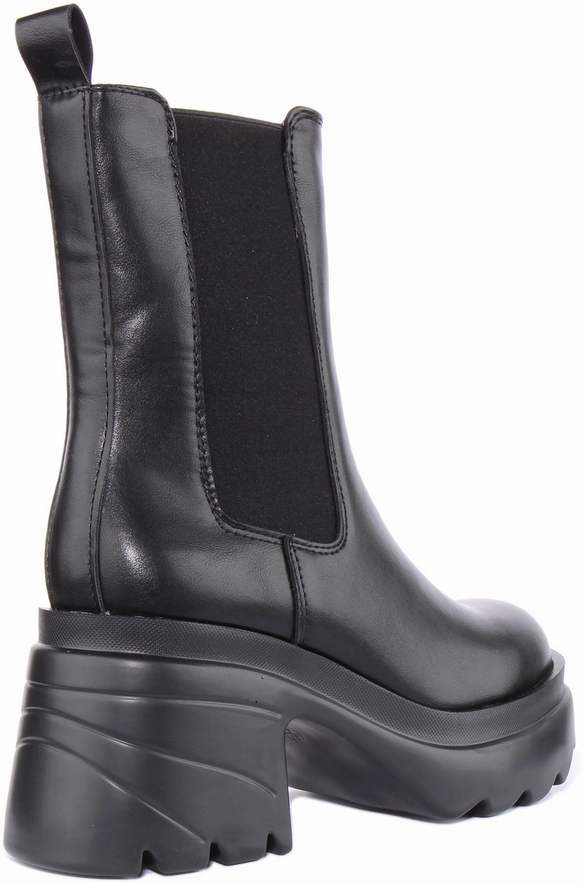 Womens Chunky Sole Chelsea Boot In Black Trail Foot Protection Gear