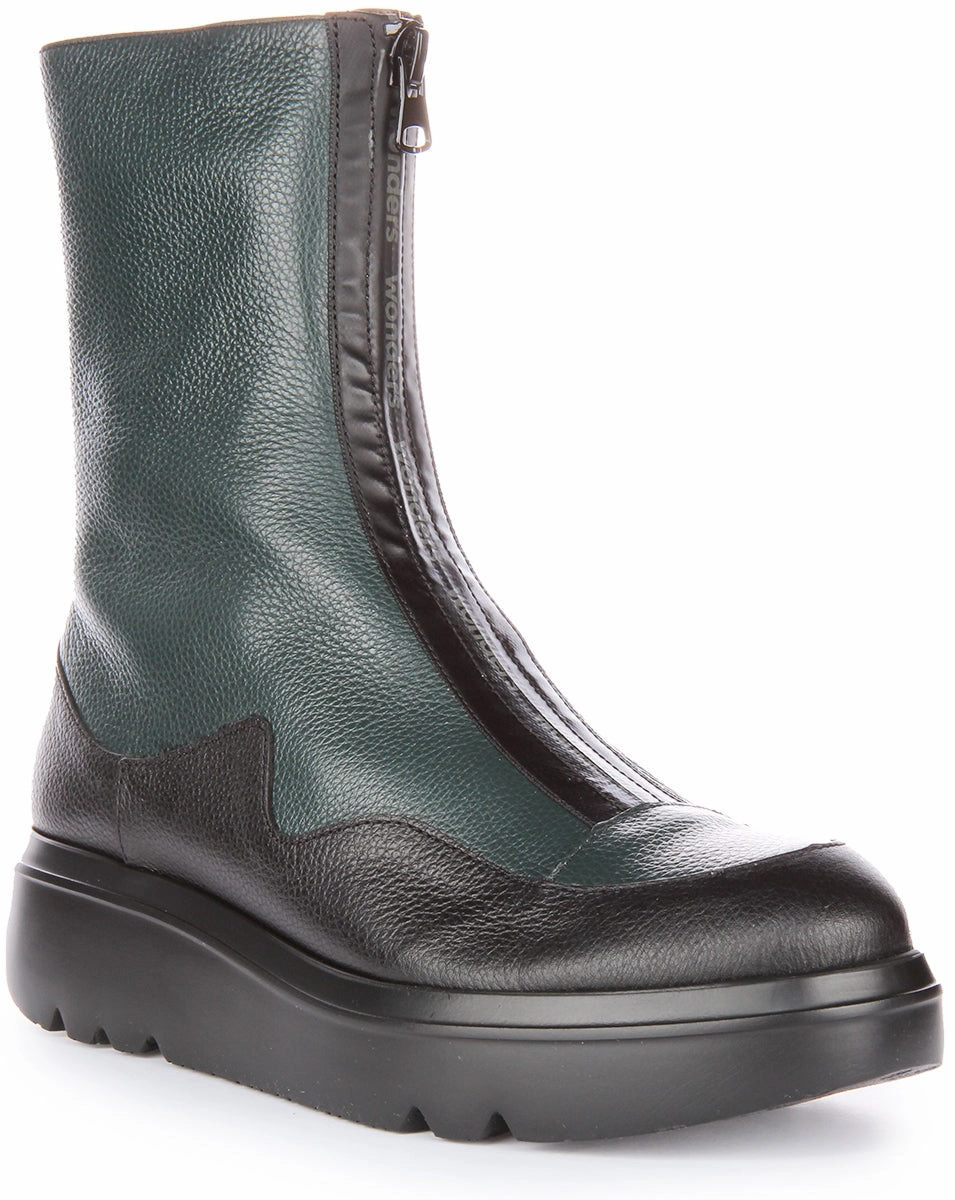 Wonders Livia In Dark Green For Women Durable Step Max Support