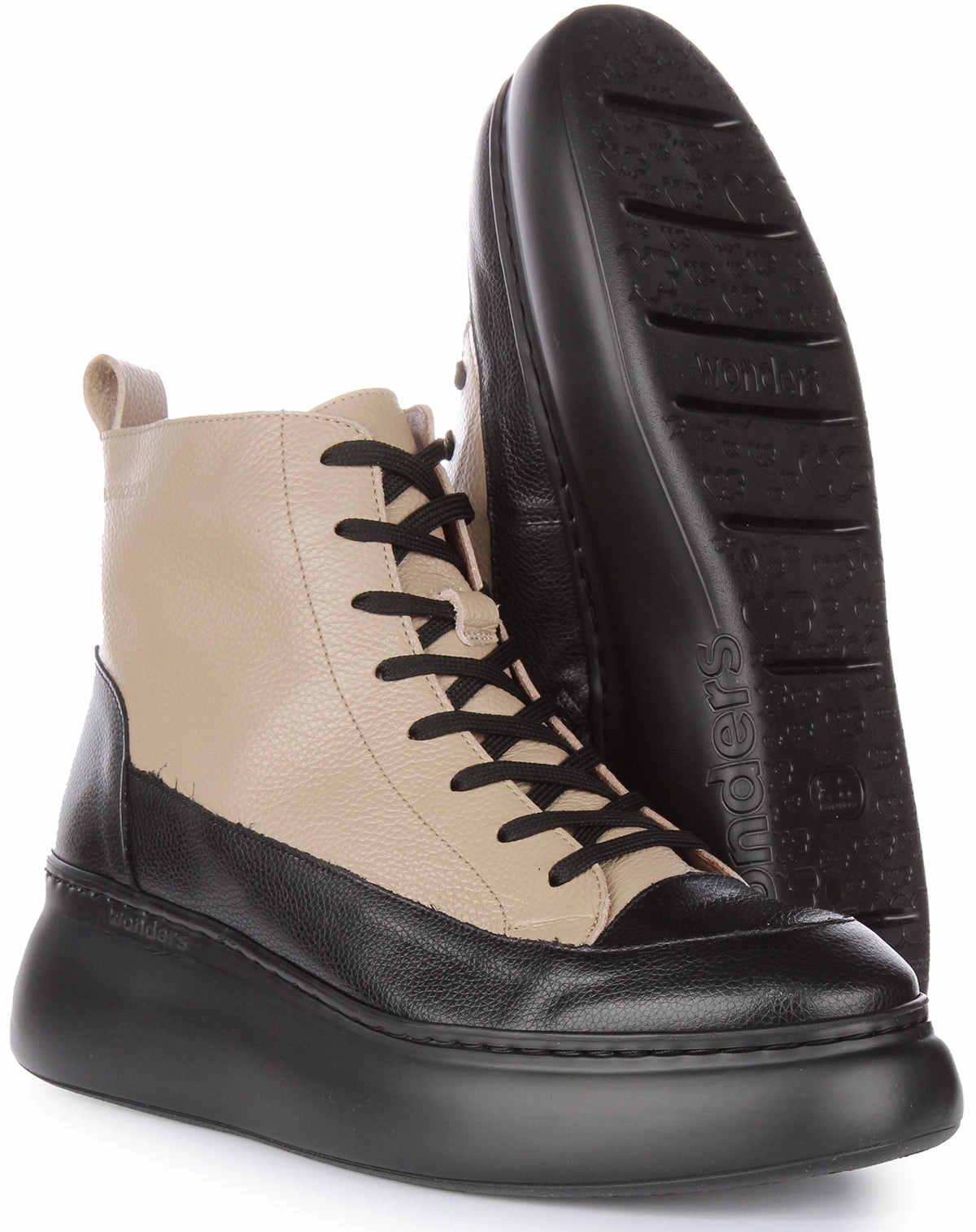 Wonders Maya In Black Taupe For Women Extreme Grip