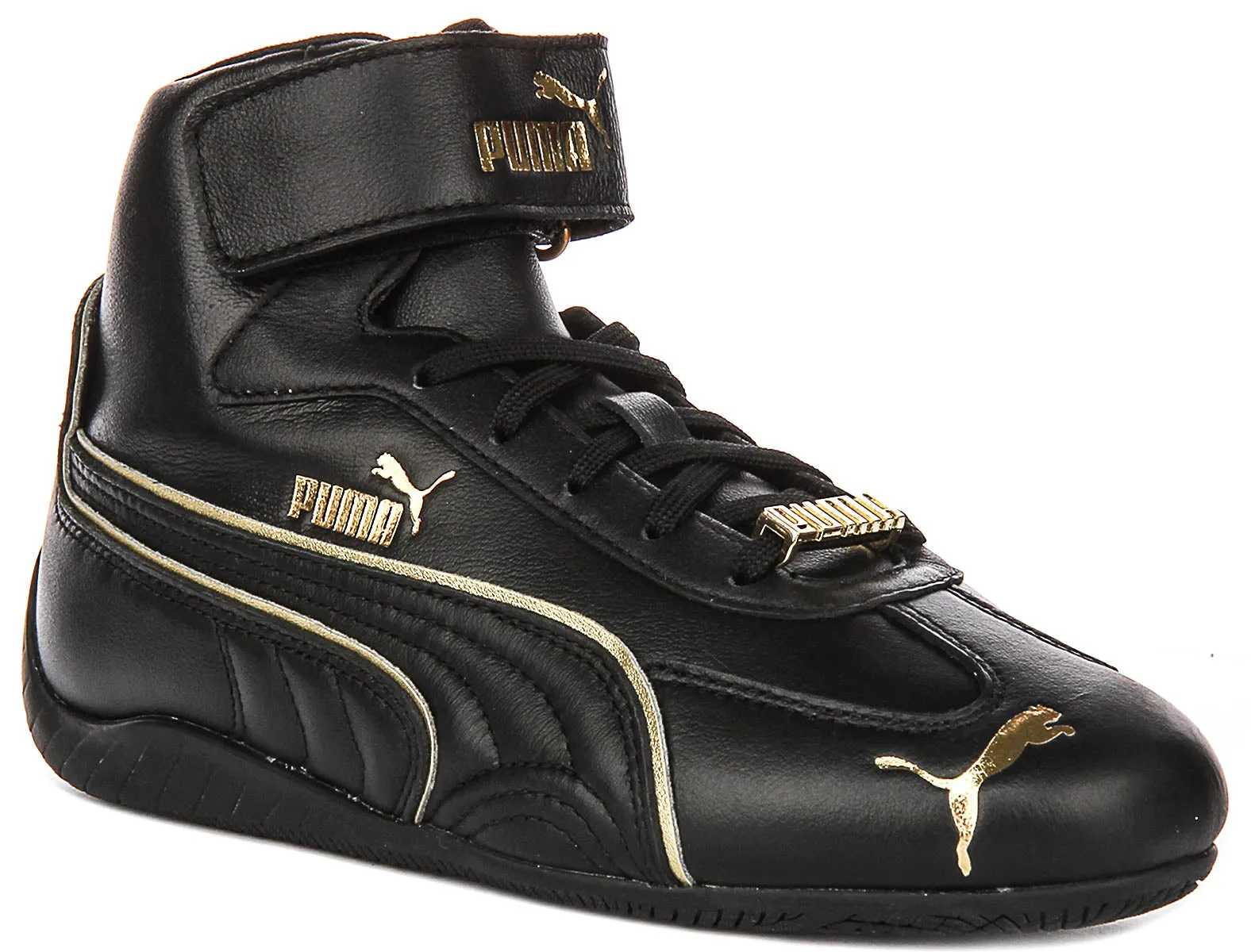 Puma Speedcat Mid LS In Black Gold For Women Sports Precision Urban Look