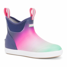 Xtratuf Ankle Deck Rubber Purple Aurora Wellington Boots Fall Days Quick clean