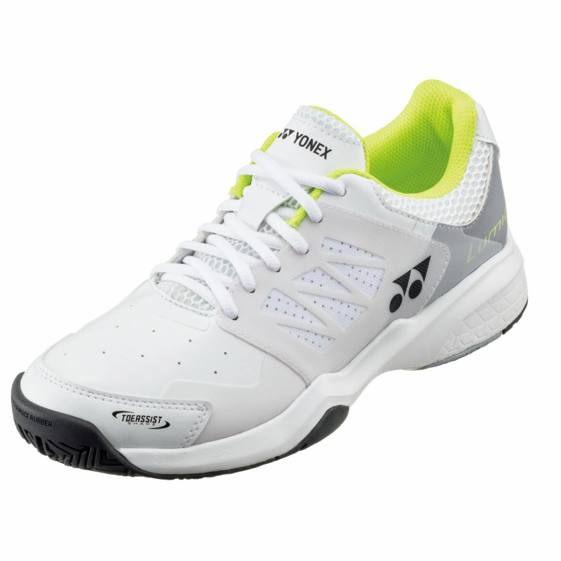 Yonex Lumio 3 All Court White/Lime Mens Tennis Shoes 2023 Flexible Fit System Design Concept