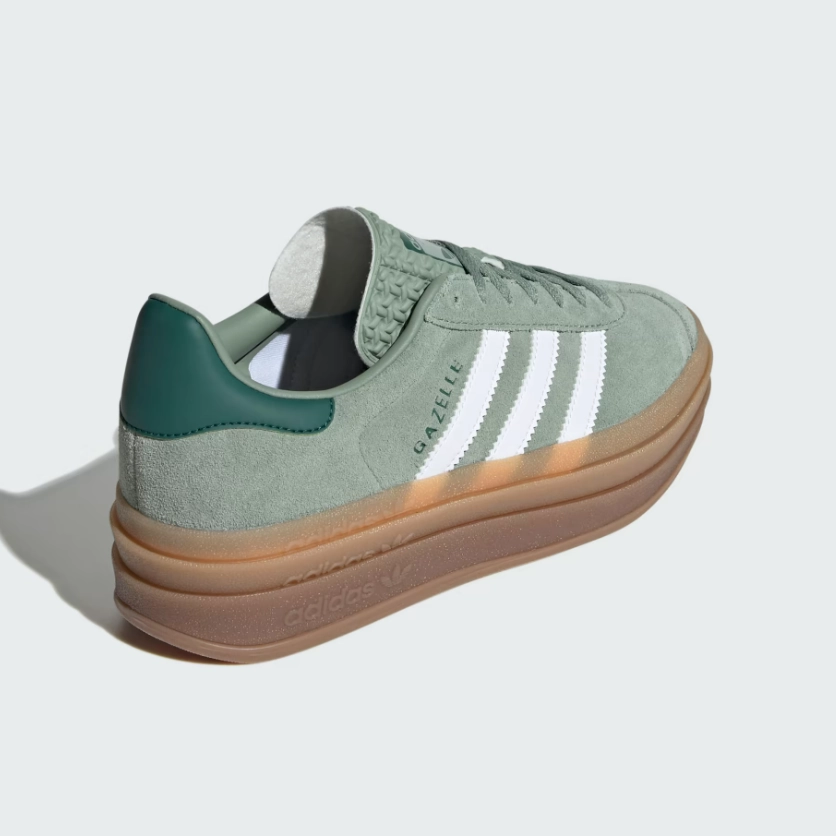Zero Slip adidas - Gazelle Bold - Silver Green/Collegiate Green - Women's [ID6998]