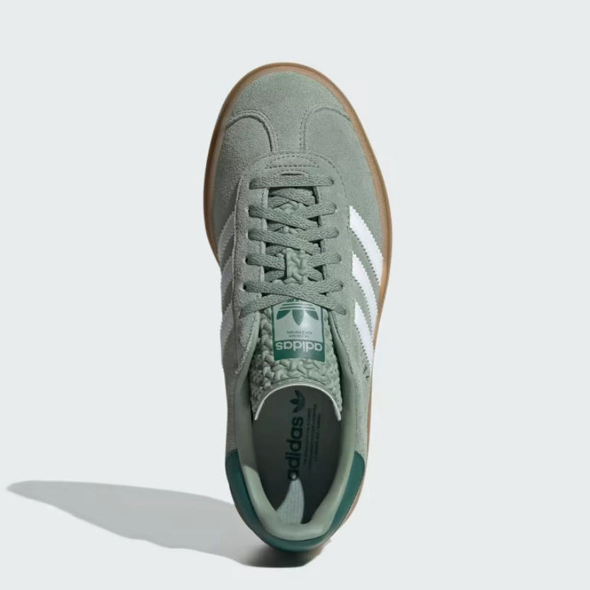 Zero Slip adidas - Gazelle Bold - Silver Green/Collegiate Green - Women's [ID6998]